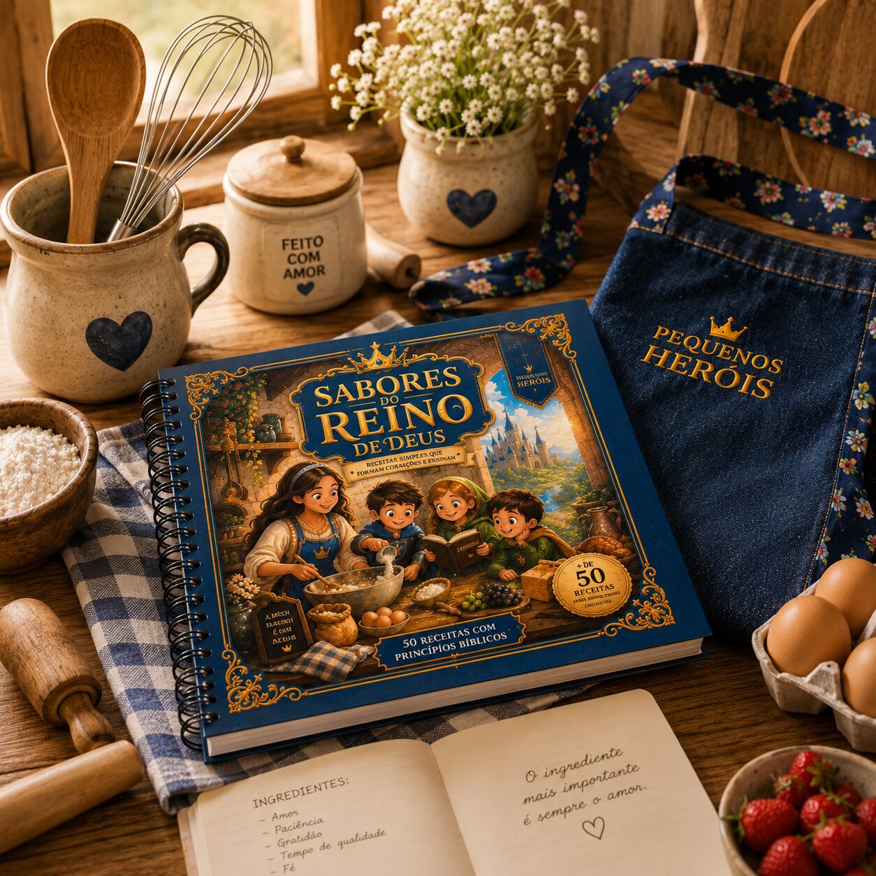 Livro cristão de receitas para crianças e famílias | Sabores do Reino - Imagem 2