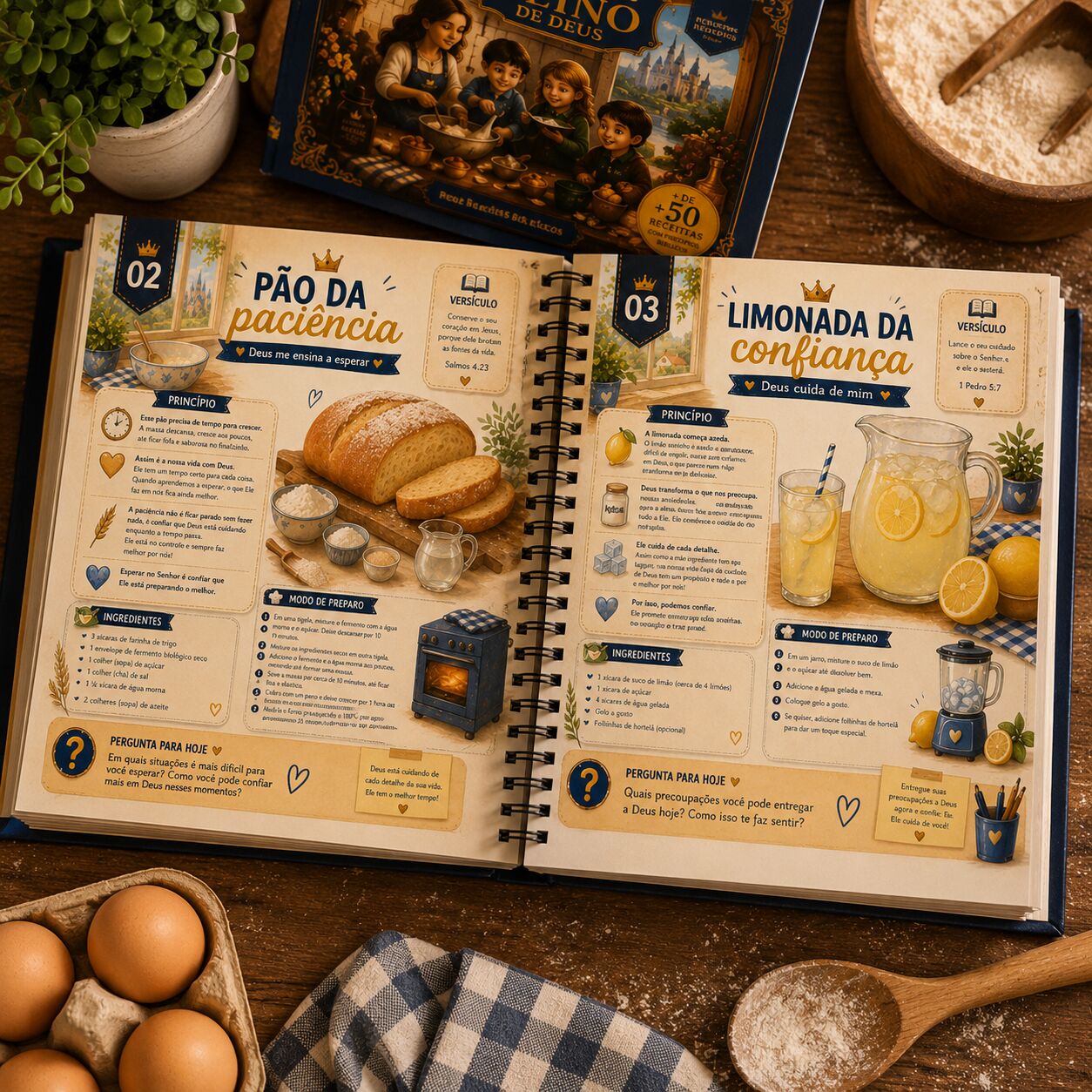 Livro cristão de receitas para crianças e famílias | Sabores do Reino - Imagem 4