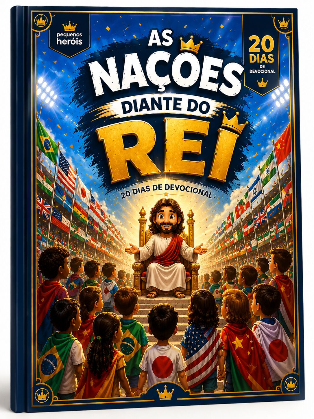 Álbum de Figurinhas Cristão Infantil + Devocional | As Nações Diante do Rei